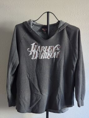 Harley Davidson Of Santa Maria Pullover Hoodie In Gray Size Medium